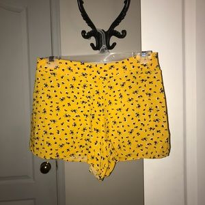 Forever 21 Flowy Yellow Bottoms